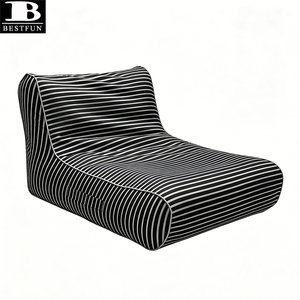 Chaise longue gonflable <span class=keywords><strong>de</strong></span> luxe à rayures pour <span class=keywords><strong>piscine</strong></span>, <span class=keywords><strong>avec</strong></span> housse amovible en tissu Oxford, idéale pour les centres <span class=keywords><strong>de</strong></span> villégiature - Product Image 6