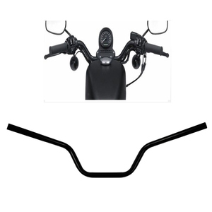 Manillar de motocicleta de 25 mm y 1 pulgada de altura media para Harley, Yamaha, Suzuki, universal, de acero negro, modificado. - Product Image 2