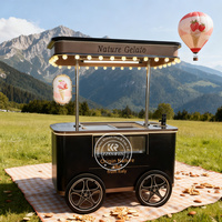 Einzigartiges Design Edelstahl Kaffee wagen Kaffee Verkaufs wagen Eis wagen Eis am Stiel Schrank