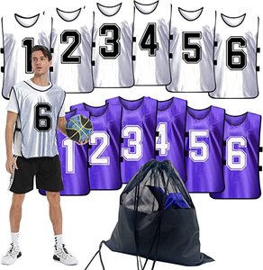 Loszittende Mouwloze Tanktop Scrimmage Truien Voor Heren-Ademend Sneldrogend Genummerd Ronde Hals Ideaal Voor Voetbal - Product Image 4