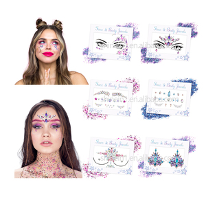 Vente chaude temporaire gemme oeil <span class=keywords><strong>tatouage</strong></span> autocollant auto-adhésif corps visage bijoux strass autocollants pour fête du Festival - Product Image 3