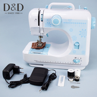 Nouvelle machine à coudre électrique portative multifonctionnelle domestique mini, avec pied entraîneur, haute vitesse, automatique, pour enfants