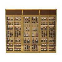 Armoire à vin haut de gamme en acier inoxydable, mobilier de maison, cave à vin de villa, humidité et température constantes