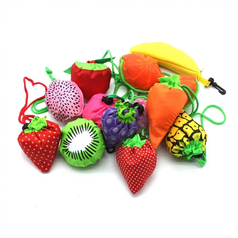 Vietnam Factory Personalized Foldable Portable Reusable Fruit Shaped Eco-friendly Polyester Shopping Bag