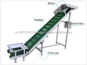 Cinta Transportadora Inclinada Personalizada para Clasificación de Frutas, PVC Verde, Capacidad de Carga de 300 kg, Antiestática, de 2 Capas - Product Image 4