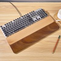 Support de clavier en noyer pour clavier mécanique, support de main en bois massif, support de poignet, repose-poignets, support de clavier pour ordinateur de bureau