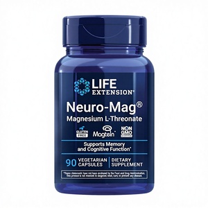 Life Extension - <span class=keywords><strong>Mag</strong></span> <span class=keywords><strong>Magnésium</strong></span> L-Thréonate Soutien Cognitif et Mémoire Végétarien Sans OGM Sans Gluten 90 Capsules (2000 mg) - Product Image 1