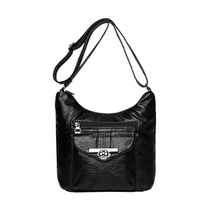 Nouveau sac fourre-tout d'été pour femme en cuir PU souple, grande capacité, style rétro mature, multi-poches, à porter à l'épaule - Product Image 3