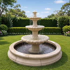 Fontaine de jardin moderne en marbre et granit avec statue de cygne - Écologique et durable - Product Image 3