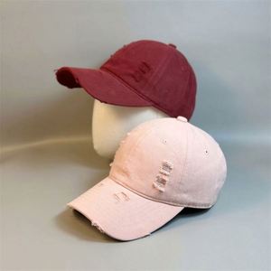 Gorra de Béisbol Vintage de Estilo Nuevo para Mujer, Color Sólido, Desgastada, para Exteriores - Product Image 1