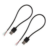 Cable Pigtail USB 2.0 Macho Personalizado de 24AWG - 3A 5V, PVC Ecológico, Conductor de Cobre Puro, para Cámara de Coche, Escáner de Computadora, Impresora IOS