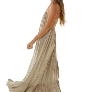 Vestido Midi Sexy sin Espalda para Mujer, Personalizado al por Mayor, OEM, de Alta Calidad, Tejido Natural, Corte Holgado, Antiestático - Product Image 4