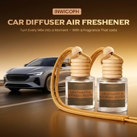 Diffuseur de parfum pour voiture personnalisé, design suspendu, évaporation naturelle, parfum longue durée, vente en gros OEM, intérieur de véhicule en bois