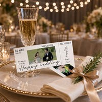 Cartes de visite personnalisées sur mesure avec logo, impression numérique, pelliculage, design détachable pour mariage, concert, tombola