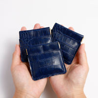 Pochette à bijoux en cuir PU 8x8cm avec logo personnalisé, sac cosmétique à fermeture automatique pour rouge à lèvres, pochette de luxe en PU pour bijoux