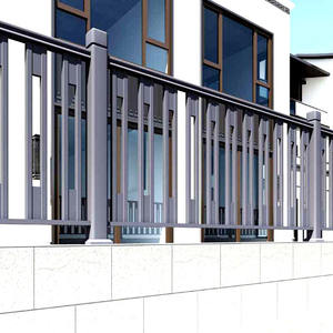 Rampe de protection légère en alliage d'aluminium et acier inoxydable, résistante à la rouille, pour balcon extérieur, escalier, villa, cour et jardin - Product Image 3