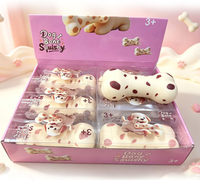 Nouveauté : Adorable jouet souple en forme d'os de chien, jouet sensoriel anti-stress Mochi à presser pour enfants, idéal comme cadeau ou pour les fêtes.