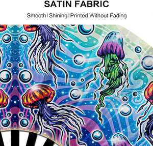 Large DIY Angel Hand Fan for Halloween Christmas Parties Eco-friendly Bamboo UV Printed Carved Advertising Traditional Hot Sale - Product Image 2