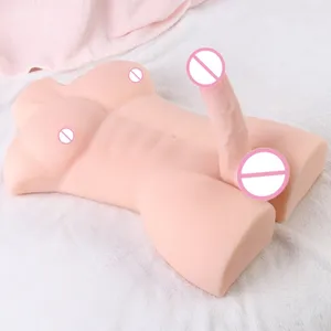 Schlussverkauf Echtleben Halbkörper Sex-Liebespuppe realistische Damen Masturbation Sexspielzeuge menschliche männliche Puppe Torso mit Dildo und Gesäß