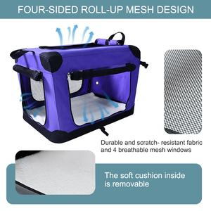 Cages pliantes 3 portes pour animaux de compagnie chenil pour chien intérieur et extérieur chien chat maison boîte de transport pour chien pour voiture - Product Image 4