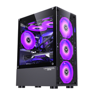 Lovingcool Factory OEM Boîtier pour PC de jeu Armoire pour PC ATX USB3.0 Boîtier d'ordinateur en verre trempé et tours Châssis de jeu tour moyenne