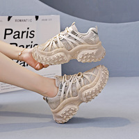 Nouvelles baskets décontractées respirantes pour femmes, collection Printemps-Automne 2026, avec semelle épaisse en caoutchouc, motif ananas, rehaussant la taille