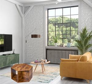 Libros de decoración de lujo hexagonales para <span class=keywords><strong>mesa</strong></span> de centro, <span class=keywords><strong>mesa</strong></span> de centro de tipo abierto, mesas de café/té laterales de lujo multifuncionales de una pieza - Product Image 1