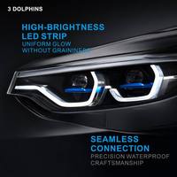Phares pour BMW Série 4 F32 F36 2013-2019, mise à niveau, modifiés, nouveaux feux de jour dynamiques, clignotants LED 12V, blanc naturel, phares automatiques