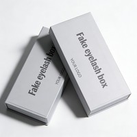 Boîte d'emballage personnalisée haut de gamme pour faux cils, imprimée à l'encre de soja, avec dorure à chaud, boîte en papier dégradable à rabat, plateau à cils, coffret cadeau