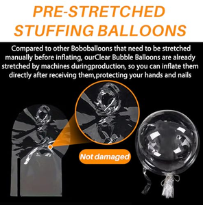 Décoration de fête, ballon Bobo en PVC transparent de haute qualité, 20 pouces - Product Image 3