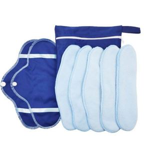 8 serviettes menstruelles réutilisables en tissu, lavables, portables, pliables, respirantes, pour des soins menstruels confortables, pour les voyages et l'usage quotidien - Product Image 4