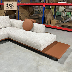 أريكة مقطعية كبيرة لغرفة المعيشة، أثاث عصري على شكل حرف U، أريكة قماشية مقطعية مع شازلونج، طقم أريكة زاوية - Product Image 3