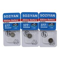 Pila de Óxido de Plata 377 SR626SW sin Mercurio, 1.55V, en Blister, para Relojes de Cuarzo y Pequeños Dispositivos Electrónicos
