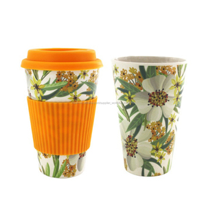 <span class=keywords><strong>Amazon</strong></span> Venta caliente de fibra de bambú Bio taza de viaje de fibra de bambú de taza de café y taza - Product Image 4