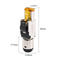 Conector RJ45 de Instalación Rápida Sin Herramientas Linkwylan 10G Cat7, Conector Blindado de Terminación en Campo, Conectores Ethernet Sin Herramientas