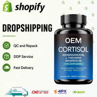Suplementos para el Control del Cortisol, Cápsulas de Ashwagandha, L-Teanina y Magnesio para el Alivio del Estrés, Productos para el Cuidado de la Salud, Proveedores de Dropshipping