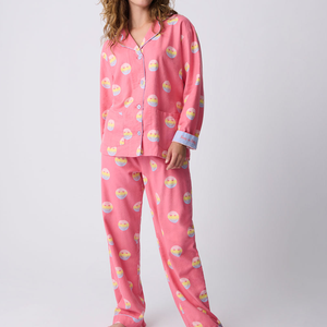 2024 pyjamas imprimés personnalisés 2 pièces filles flanelle coton vêtements de nuit doux vêtements de maison pyjamas ensemble de pyjamas - Product Image 3