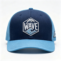 Gorra Trucker Personalizada Vintage con Logotipo de Delfín y Olas, Estilo Costero, para Vacaciones, Aire Libre, Unisex, de Malla, OEM ODM