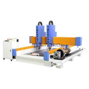 Klasik çift kafa oyma makinesi için mermer oyma Cnc Router taş granit gravür taş