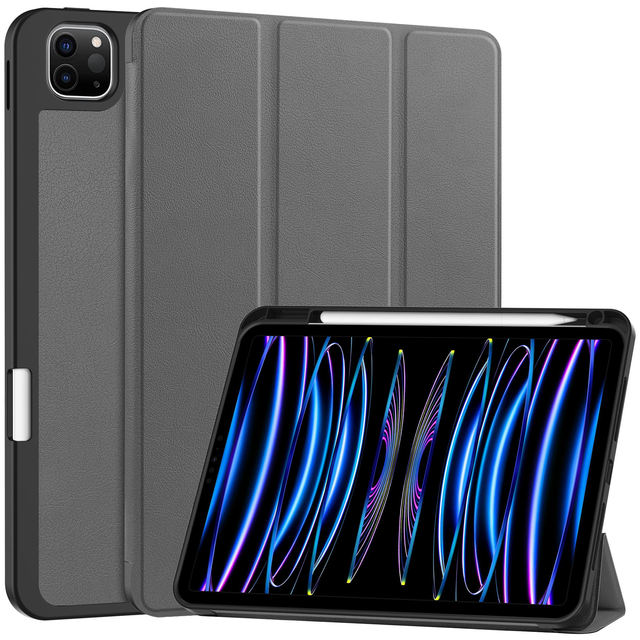 Suitable for iPad Pro 11 2024 11 Inch Tablet PU Protective case with Three Fold Magnetic Suction Tablet Leather case