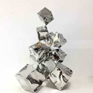 ANW1457 Escultura Decorativa de Acero Inoxidable Estilo Art Deco, Diseño Personalizado para Aniversario - Product Image 2