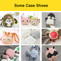 Sac à dos personnalisé en peluche douce à motif animal de dessin animé, sac d'école à fermeture éclair pour enfants