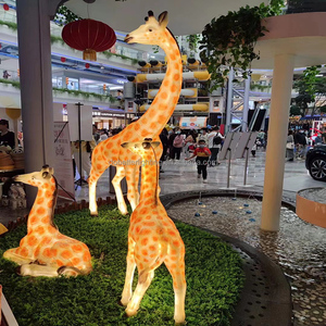Vacaciones al aire libre Navidad calle paisaje jardín fibra de vidrio jirafa Animal motivo luces para Parque/<span class=keywords><strong>Gardon</strong></span> - Product Image 6