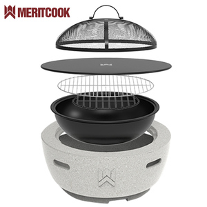 Cuenco <span class=keywords><strong>de</strong></span> óxido <span class=keywords><strong>de</strong></span> magnesio personalizado <span class=keywords><strong>para</strong></span> exteriores, calentador <span class=keywords><strong>de</strong></span> Patio, soldador <span class=keywords><strong>de</strong></span> hormigón portátil con parrilla <span class=keywords><strong>de</strong></span> barbacoa y marco inferior - Product Image 6
