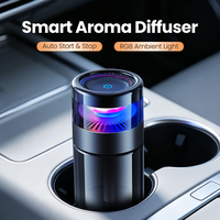 Diffuseur d'air pour voiture, directement de l'usine, avec éclairage RGB coloré, 150 ml, en verre PCTG, vaporisateur de parfum automatique, humidificateur