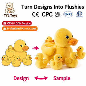 Peluche personnalisée OEM ODM, jouet en peluche court, lapin, canard, animal, mascotte, rembourrage en coton PP, CE CPC EN71, 3 ans+, faible MOQ - Product Image 3