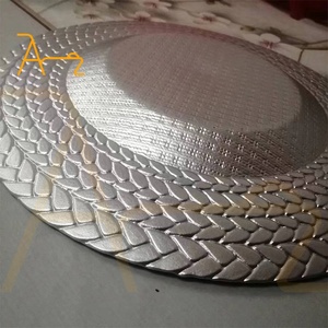 All'ingrosso eleganti piatti per caricabatterie in argento ristorante Hotel Wedding Table decorazioni sottopiatti cena <span class=keywords><strong>pranzo</strong></span> in <span class=keywords><strong>vetro</strong></span> - Product Image 4