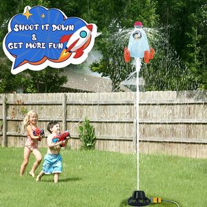Arroseur d'eau d'extérieur Rocket Design pour enfants-Jouet d'été amusant pour la cour, la piscine et le jardin. - Product Image 6