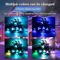 Luces LED RGB 12V/24V para Exteriores, Guirnaldas de Luces Navideñas para Paisajes, Iluminación Puntual Permanente para Decoración del Hogar