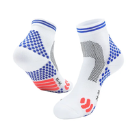 Chaussettes de course à la mode Jacquard rembourré Crew High Cycling Basketball Trail Chaussettes de compression